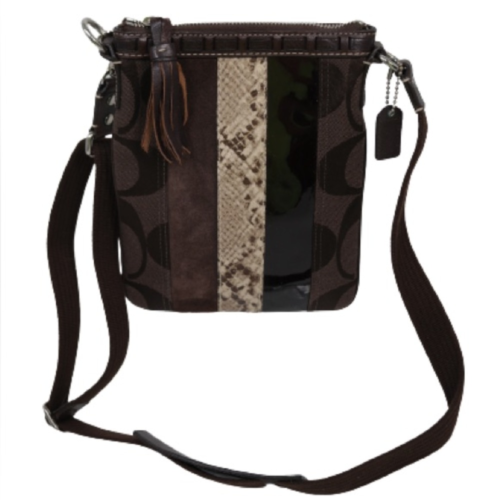 Coach Swingpack Hamptons Signature Stripe crossbody bag